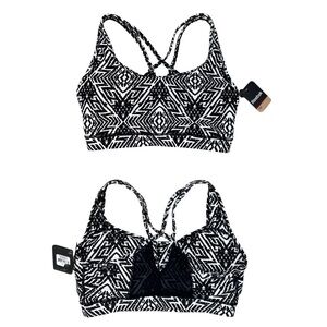 Redbox Sport Mesh Back Strappy Bra Tribal Snake Black MediumSupport Size Medium